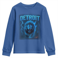 Retro Detroit Football Youth Sweatshirt Love Lions Bootleg Vintage Rap Tee - Wonder Print Shop