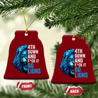 Go Lions Ceramic Ornament Funny 4th Down F*ck It Blue Lion Fan - Wonder Print Shop