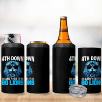 4th Down F*ck It Go Lions 4 in 1 Can Cooler Tumbler Funny Bold Game Day - Wonder Print Shop