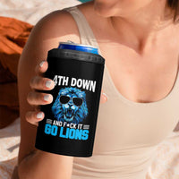 4th Down F*ck It Go Lions 4 in 1 Can Cooler Tumbler Funny Bold Game Day - Wonder Print Shop
