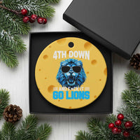 4th Down F*ck It Go Lions Ceramic Ornament Funny Bold Game Day - Wonder Print Shop
