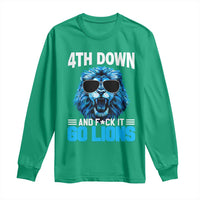 4th Down F*ck It Go Lions Long Sleeve Shirt Funny Bold Game Day - Wonder Print Shop
