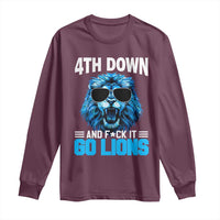 4th Down F*ck It Go Lions Long Sleeve Shirt Funny Bold Game Day - Wonder Print Shop