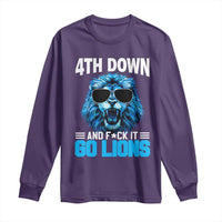 4th Down F*ck It Go Lions Long Sleeve Shirt Funny Bold Game Day - Wonder Print Shop