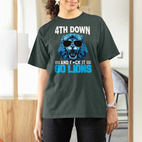4th Down F*ck It Go Lions T Shirt For Women Funny Bold Game Day - Wonder Print Shop
