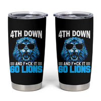 4th Down F*ck It Go Lions Tumbler Cup Funny Bold Game Day - Wonder Print Shop