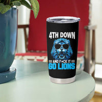 4th Down F*ck It Go Lions Tumbler Cup Funny Bold Game Day - Wonder Print Shop