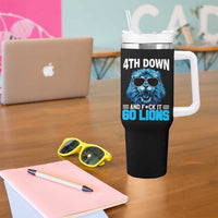 4th Down F*ck It Go Lions Tumbler With Handle Funny Bold Game Day - Wonder Print Shop