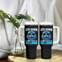 4th Down F*ck It Go Lions Tumbler With Handle Funny Bold Game Day - Wonder Print Shop