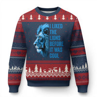 I Liked The Lions Before It Was Cool Ugly Christmas Sweater Vintage Rap Tee - Wonder Print Shop