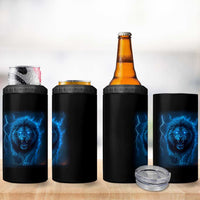 Vintage Classic Blue Lion Bootleg Graphic 4 in 1 Can Cooler Tumbler - Wonder Print Shop