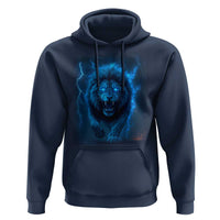 Vintage Classic Blue Lion Bootleg Graphic Hoodie - Wonder Print Shop