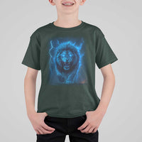 Vintage Classic Blue Lion Bootleg Graphic T Shirt For Kid - Wonder Print Shop