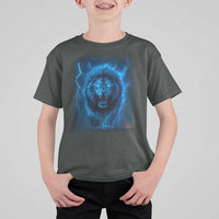 Vintage Classic Blue Lion Bootleg Graphic T Shirt For Kid - Wonder Print Shop