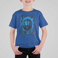 Vintage Classic Blue Lion Bootleg Graphic T Shirt For Kid - Wonder Print Shop
