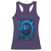 Vintage Classic Blue Lion Bootleg Graphic Racerback Tank Top - Wonder Print Shop