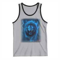 Vintage Classic Blue Lion Bootleg Graphic Tank Top - Wonder Print Shop