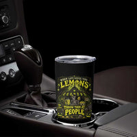 When Life Gives You Lemons Throw Them At People Tumbler Cup Funny Skeleton Halloween Gothic Lemonade Graphic