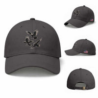 Flying Raven Crow Baseball Cap Vintage Dark Academia Gothic Black Bird Graphic