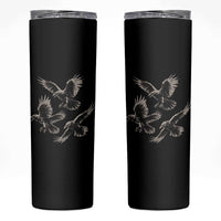 Flying Raven Crow Skinny Tumbler Vintage Dark Academia Gothic Black Bird Graphic