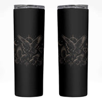 Flying Raven Crow Skinny Tumbler Black Bird Gothic Occult Cyber Y2K Dark Academia Ravens Graphic