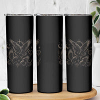 Flying Raven Crow Skinny Tumbler Black Bird Gothic Occult Cyber Y2K Dark Academia Ravens Graphic