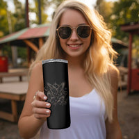 Flying Raven Crow Skinny Tumbler Black Bird Gothic Occult Cyber Y2K Dark Academia Ravens Graphic