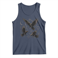 Flying Raven Crow Tank Top Black Bird Gothic Occult Cyber Y2K Dark Academia Ravens Graphic