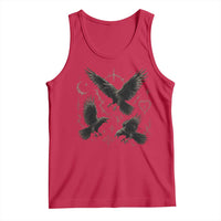 Flying Raven Crow Tank Top Black Bird Gothic Occult Cyber Y2K Dark Academia Ravens Graphic