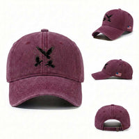 Flying Raven Crow Washed Cotton Baseball Cap Black Bird Gothic Occult Cyber Y2K Dark Academia Ravens Graphic