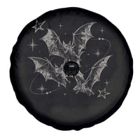 Three Bats Y2k Spare Tire Cover Vintage 90s Style Bat Gothic Occult Halloween Bat Graphic