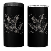 Three Bats Y2k 4 in 1 Can Cooler Tumbler Vintage 90s Style Bat Gothic Occult Halloween Bat Graphic