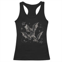 Three Bats Y2k Racerback Tank Top Vintage 90s Style Bat Gothic Occult Halloween Bat Graphic