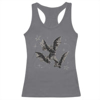 Three Bats Y2k Racerback Tank Top Vintage 90s Style Bat Gothic Occult Halloween Bat Graphic