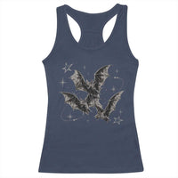 Three Bats Y2k Racerback Tank Top Vintage 90s Style Bat Gothic Occult Halloween Bat Graphic