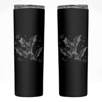 Three Bats Y2k Skinny Tumbler Vintage 90s Style Bat Gothic Occult Halloween Bat Graphic