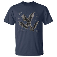 Three Bats Y2k T Shirt Vintage 90s Style Bat Gothic Occult Halloween Bat Graphic