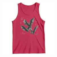 Three Bats Y2k Tank Top Vintage 90s Style Bat Gothic Occult Halloween Bat Graphic