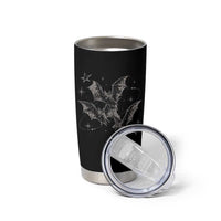 Three Bats Y2k Tumbler Cup Vintage 90s Style Bat Gothic Occult Halloween Bat Graphic
