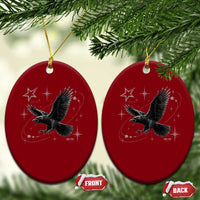 Raven Crow Y2k Ceramic Ornament Gothic Cyber Sigilism Occult Dark Academia Black Bird Graphic