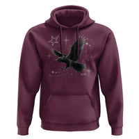 Raven Crow Y2k Hoodie Gothic Cyber Sigilism Occult Dark Academia Black Bird Graphic