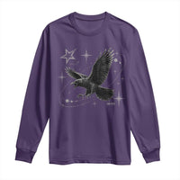 Raven Crow Y2k Long Sleeve Shirt Gothic Cyber Sigilism Occult Dark Academia Black Bird Graphic