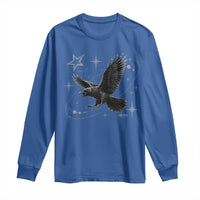 Raven Crow Y2k Long Sleeve Shirt Gothic Cyber Sigilism Occult Dark Academia Black Bird Graphic