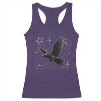 Raven Crow Y2k Racerback Tank Top Gothic Cyber Sigilism Occult Dark Academia Black Bird Graphic