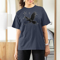 Raven Crow Y2k T Shirt For Women Gothic Cyber Sigilism Occult Dark Academia Black Bird Graphic