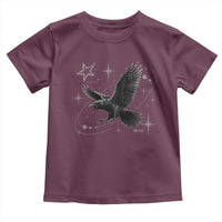 Raven Crow Y2k Toddler T Shirt Gothic Cyber Sigilism Occult Dark Academia Black Bird Graphic