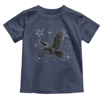 Raven Crow Y2k Toddler T Shirt Gothic Cyber Sigilism Occult Dark Academia Black Bird Graphic