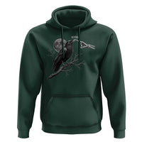 Skeleton Hand Boop Raven Hoodie Funny Spooky Halloween Crow Moon Graphic