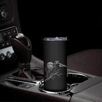 Skeleton Hand Boop Raven Skinny Tumbler Funny Spooky Halloween Crow Moon Graphic