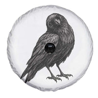Curious Raven Crow Spare Tire Cover Vintage Dark Academia Gothic Black Bird Graphic